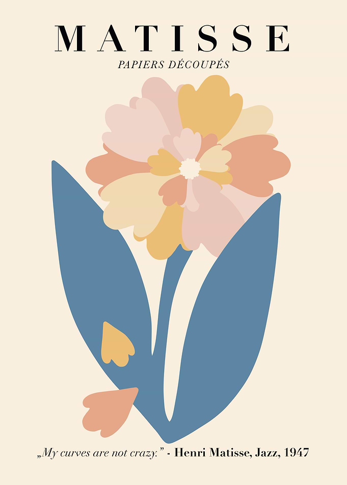 Matisse Flower Cutout Art Print