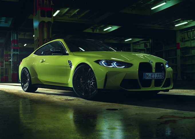 Yellow BMW M4 Coupe