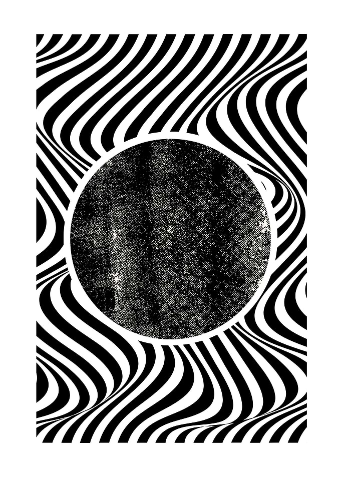 Abstract Black and White Optical Illusion