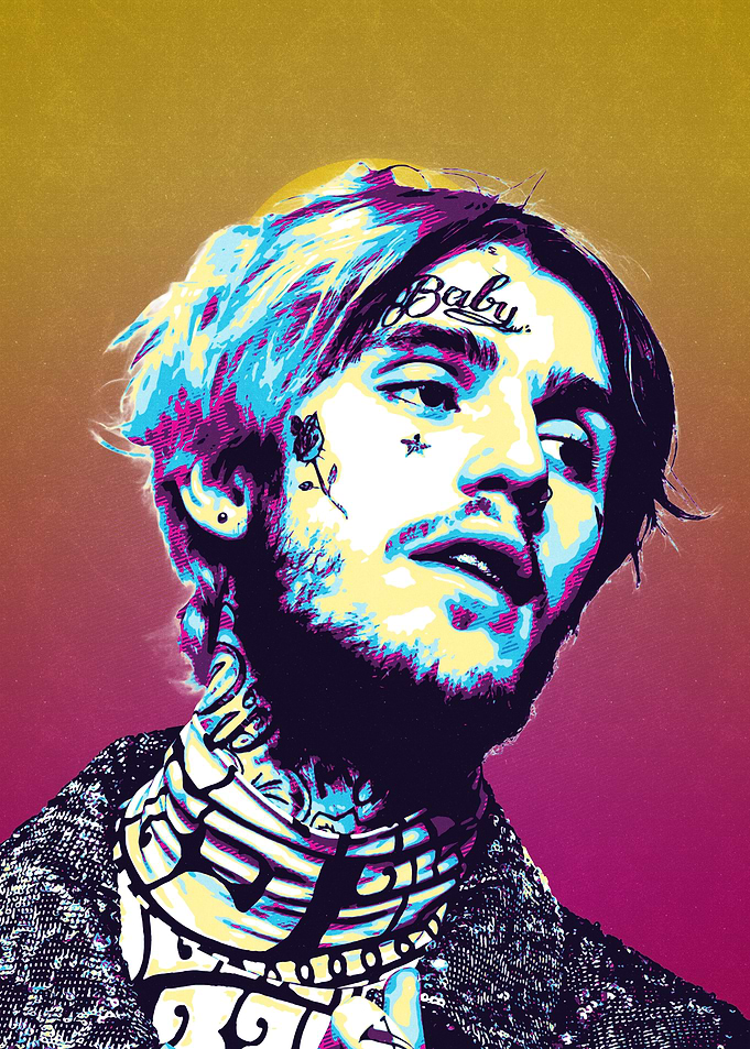 Lil Peep Portrait Pop Art