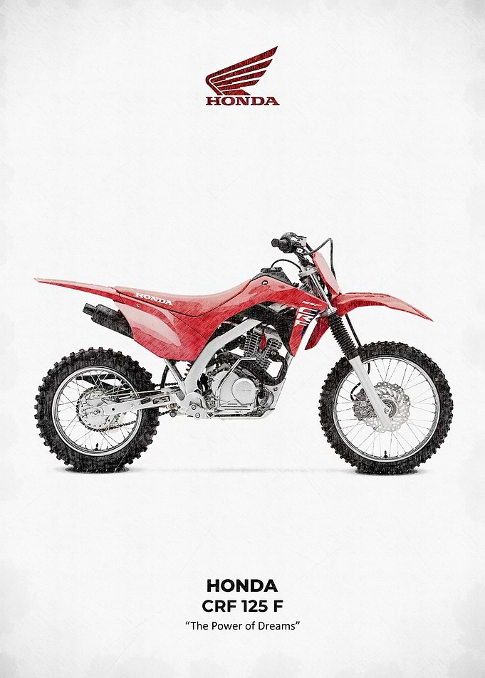 Honda CRF 125 F Motorcycle Art