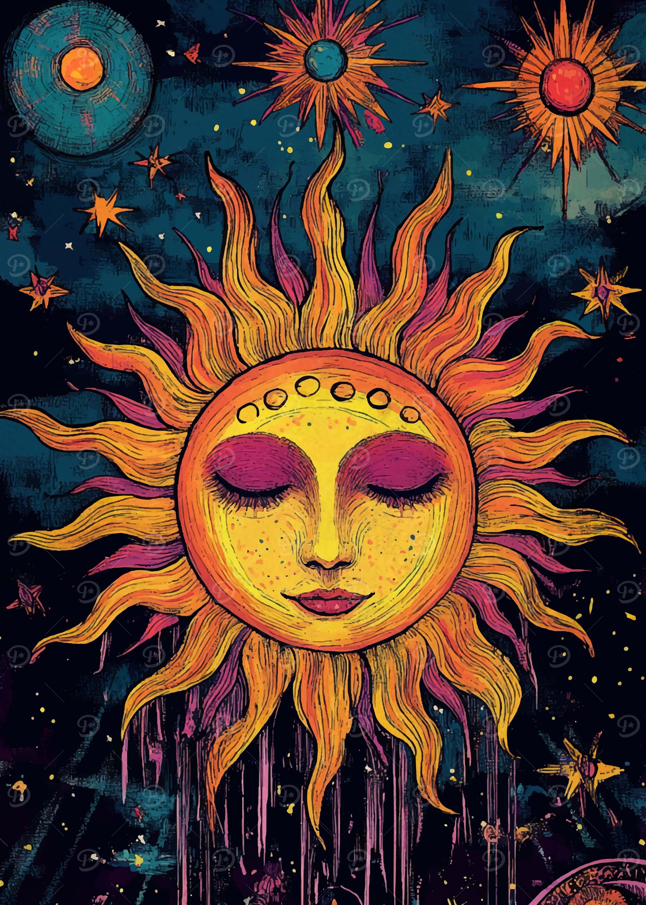 Celestial Sun Face