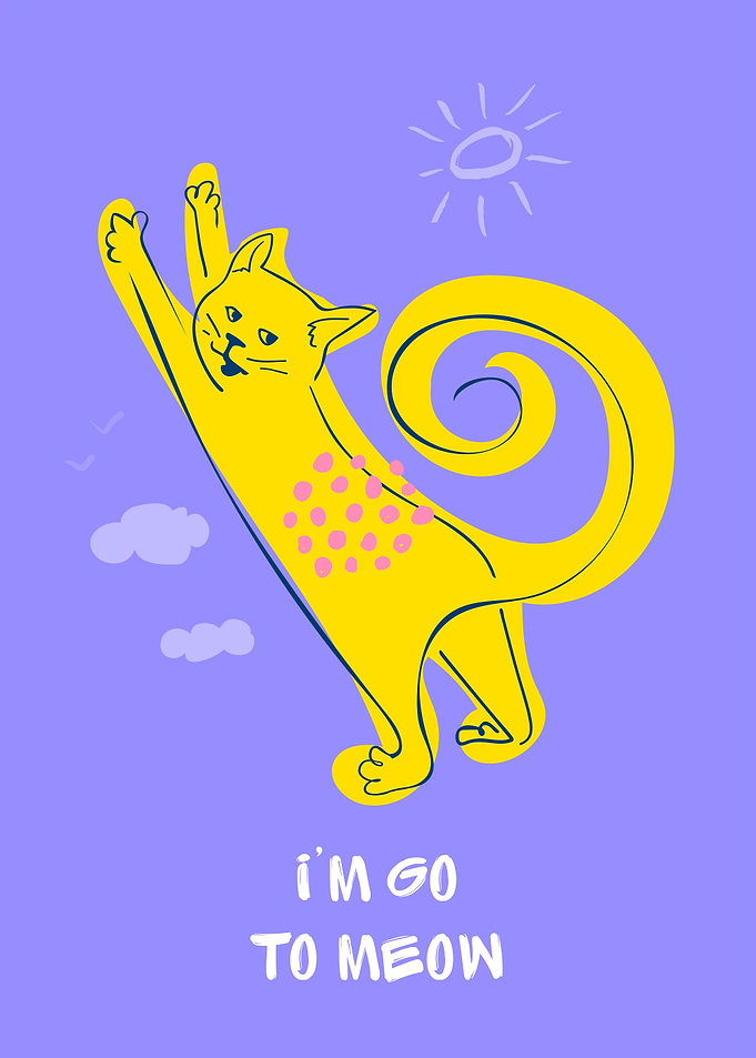 I'm Go To Meow Whimsical Cat