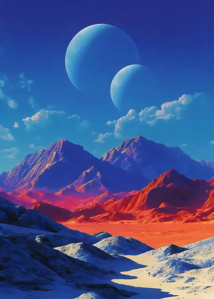 Crimson Expanse – Twin Moons Over Alien Mountains