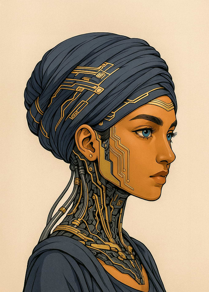 Cyborg Woman with Turban