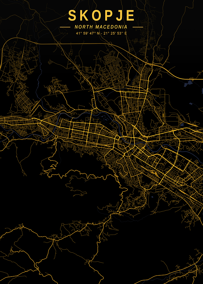 Skopje Golden City Map