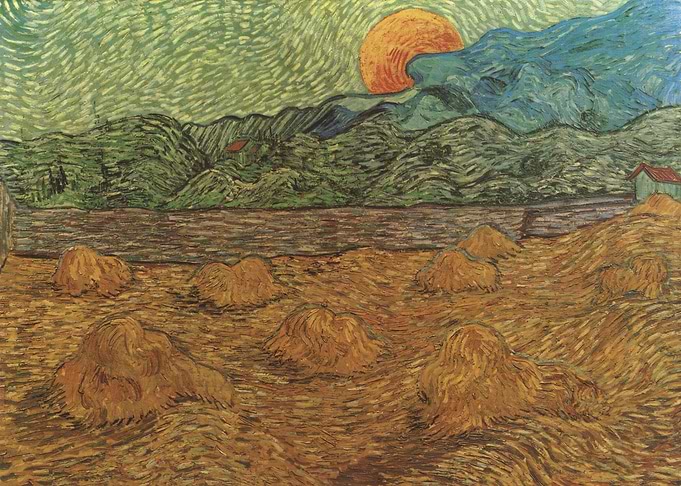 Haystacks in Provence by Vincent van Gogh