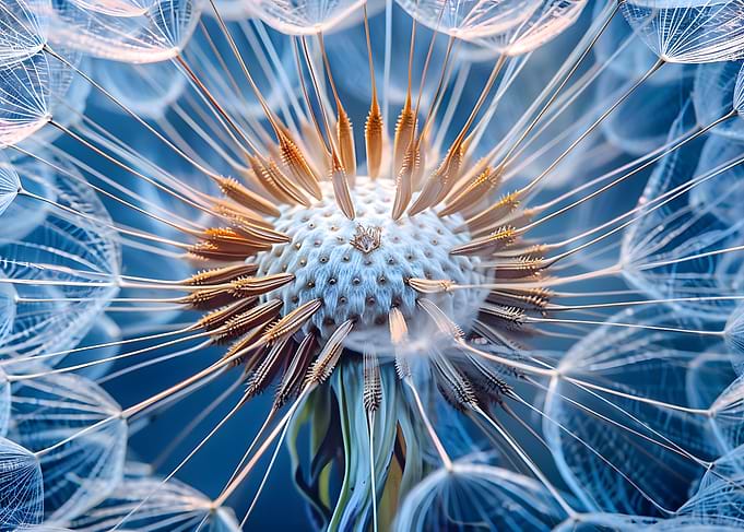 Dandelion Seed Head Close-Up