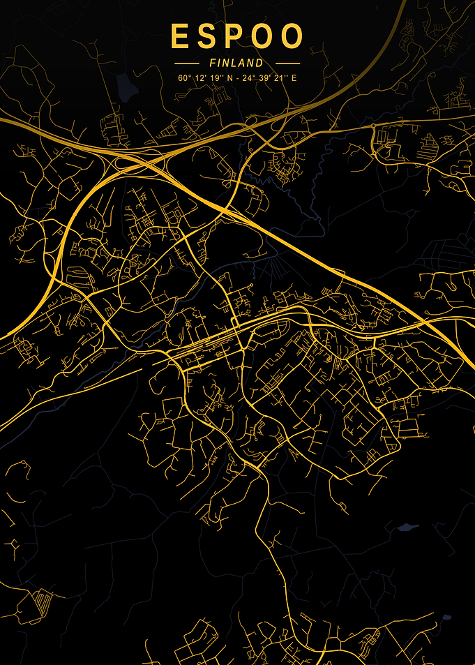 Espoo Golden City Map