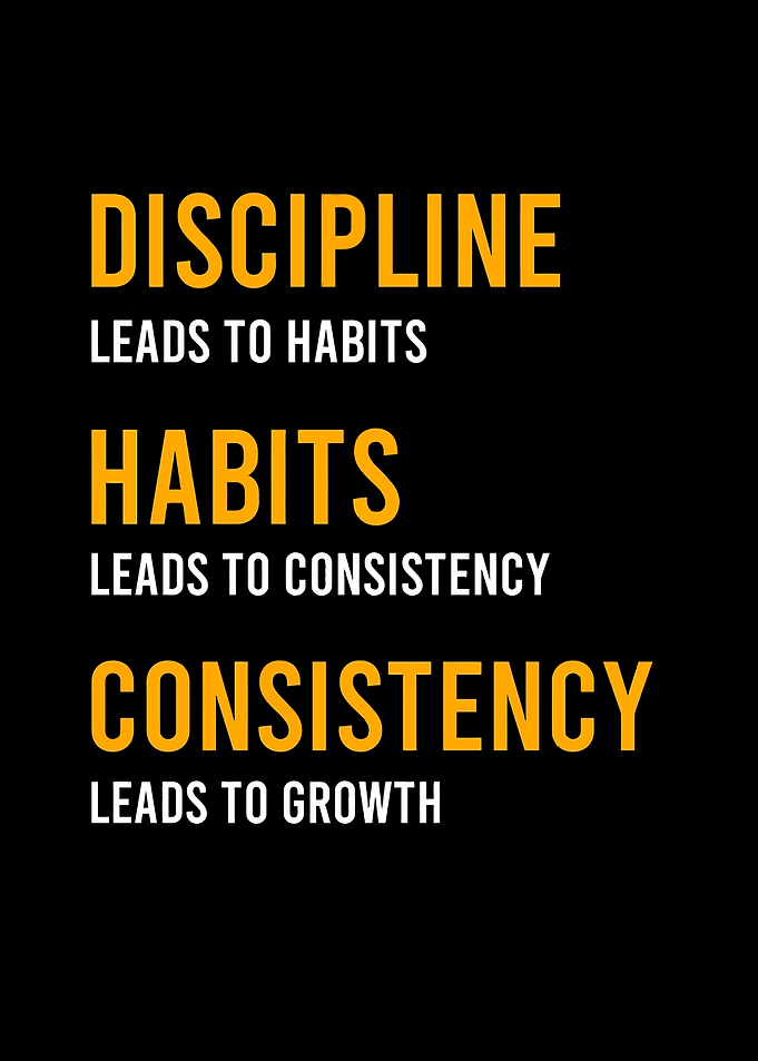Discipline, Habits, Consistency, Growth