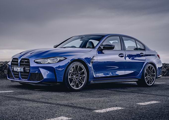Blue BMW M3 Sedan