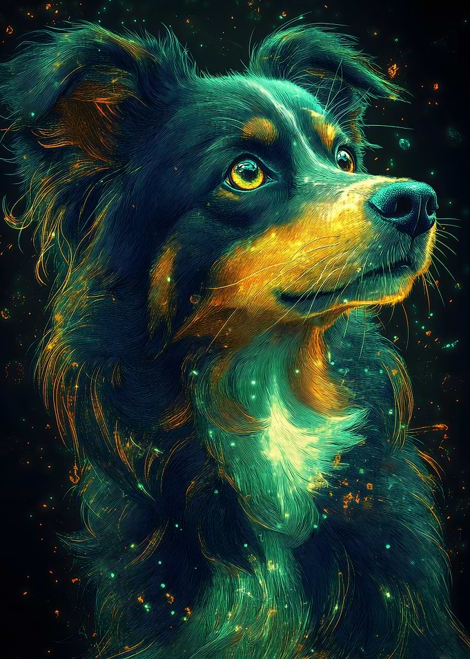 Radiant Border Collie Portrait