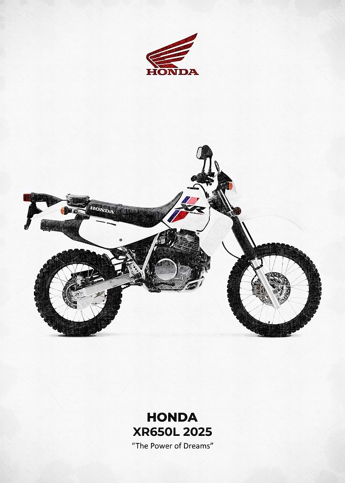 Honda XR650L 2025 Motorcycle Poster