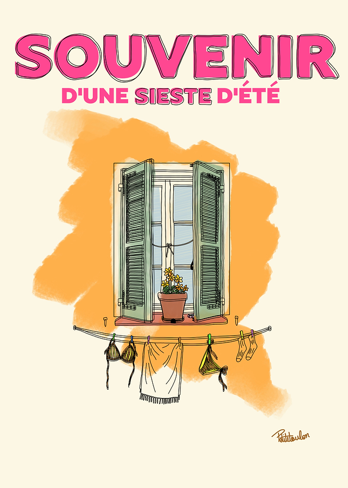 Souvenir d'une sieste d'été illustration