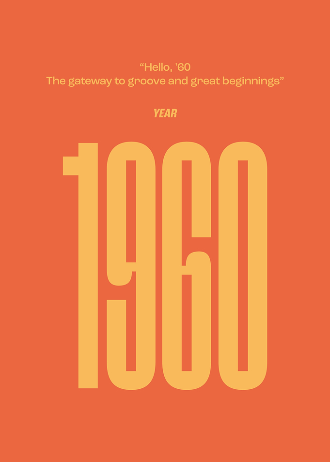1960 Year Poster