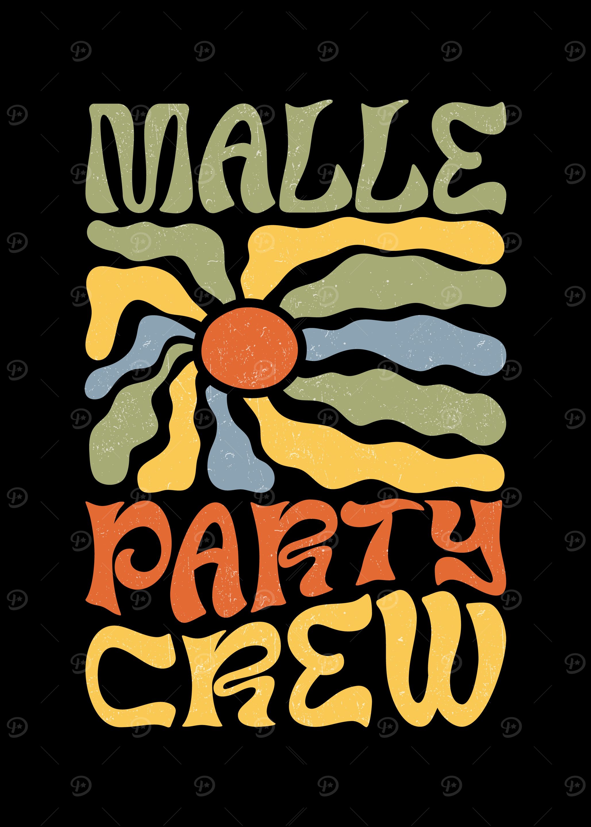 Malle Party Crew Retro Design