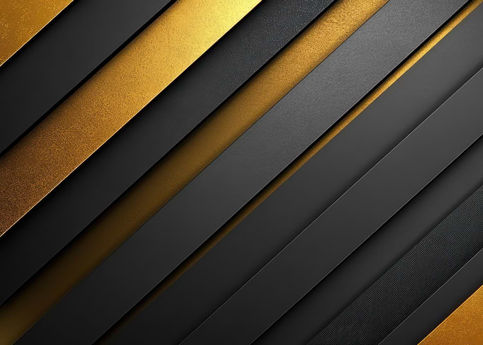 Abstract Gold and Black Diagonal Stripes