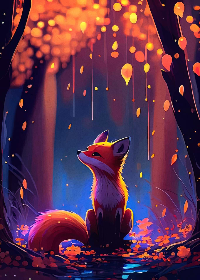 Fox in Enchanted Forest