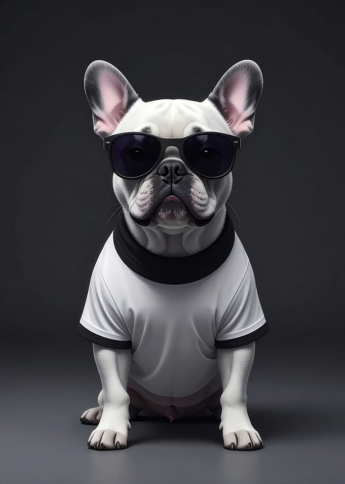 Cool French Bulldog with Sunglasses
