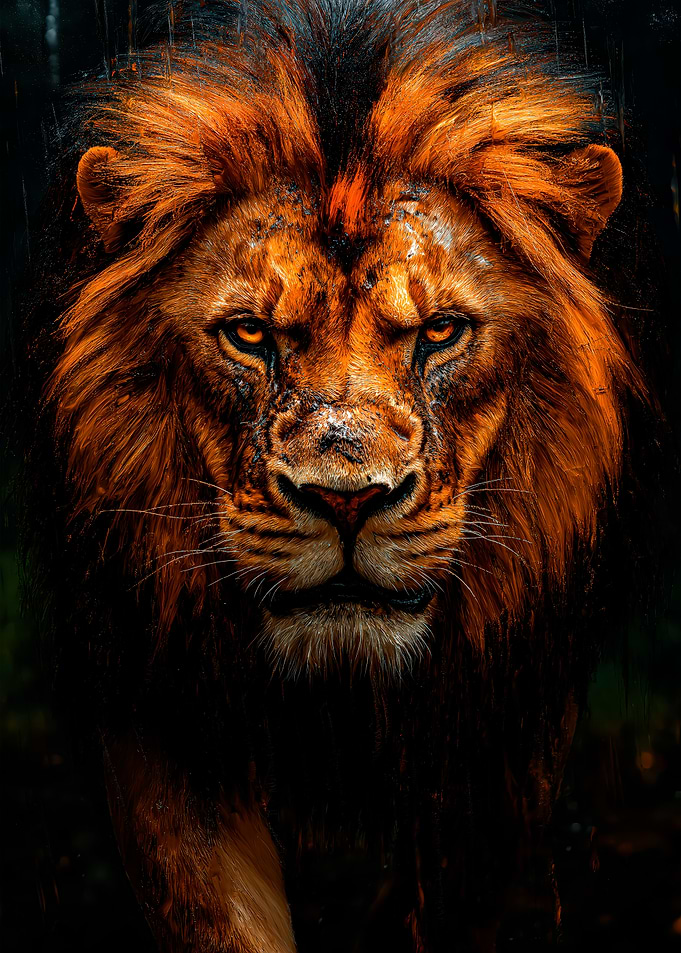 Intense Lion Portrait