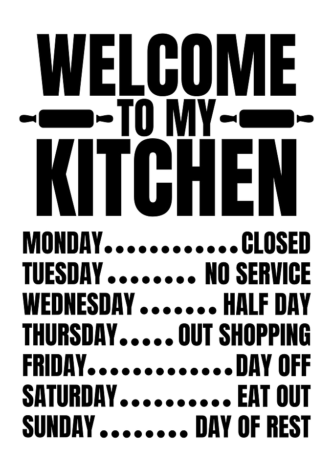 Welcome to My Kitchen Sign