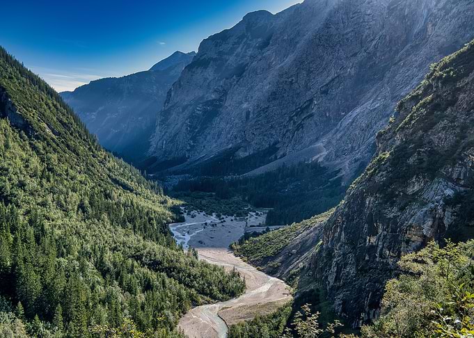 Mountain Valley River Landscape