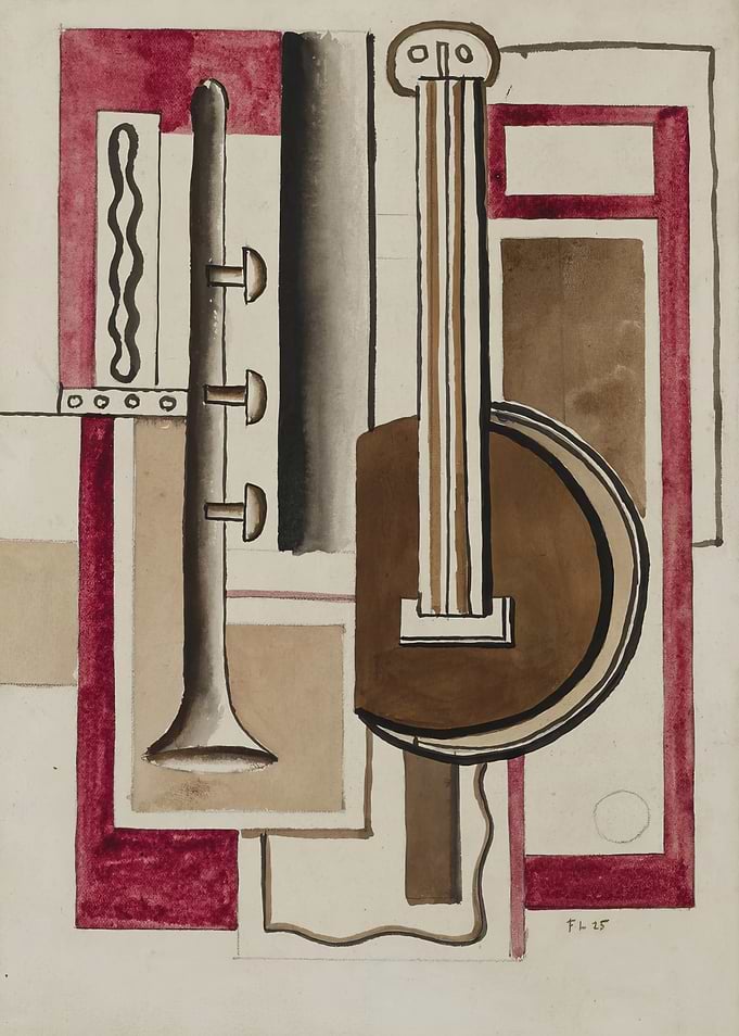 Fernand Léger Musical Instruments Still Life Painting