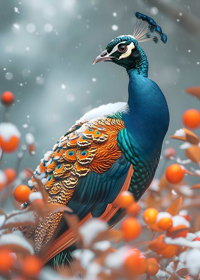 Peacock in Winter