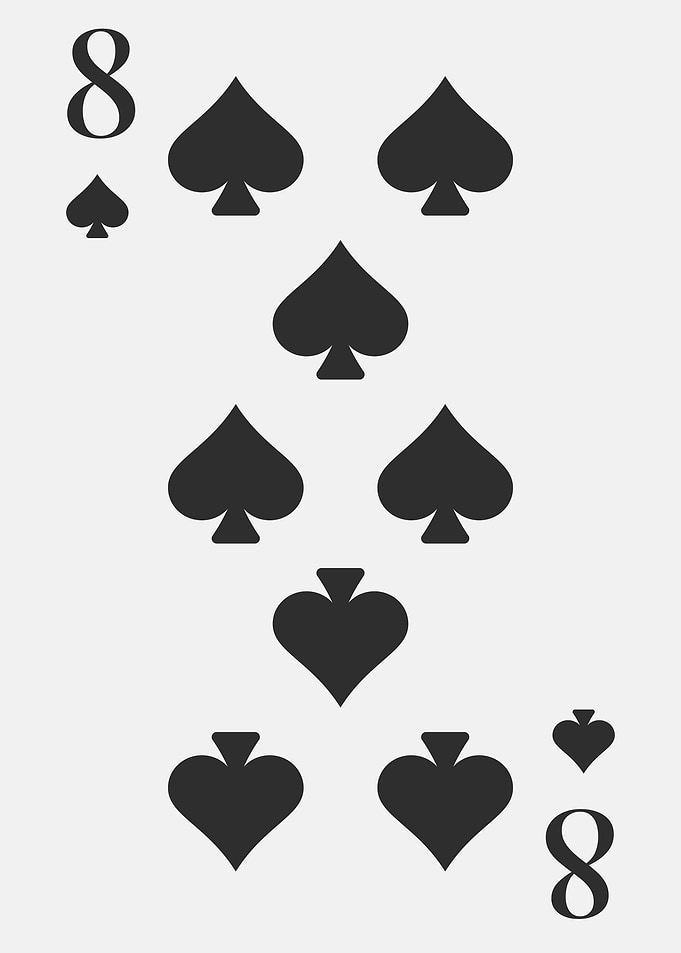 Eight of Spades Playing Card