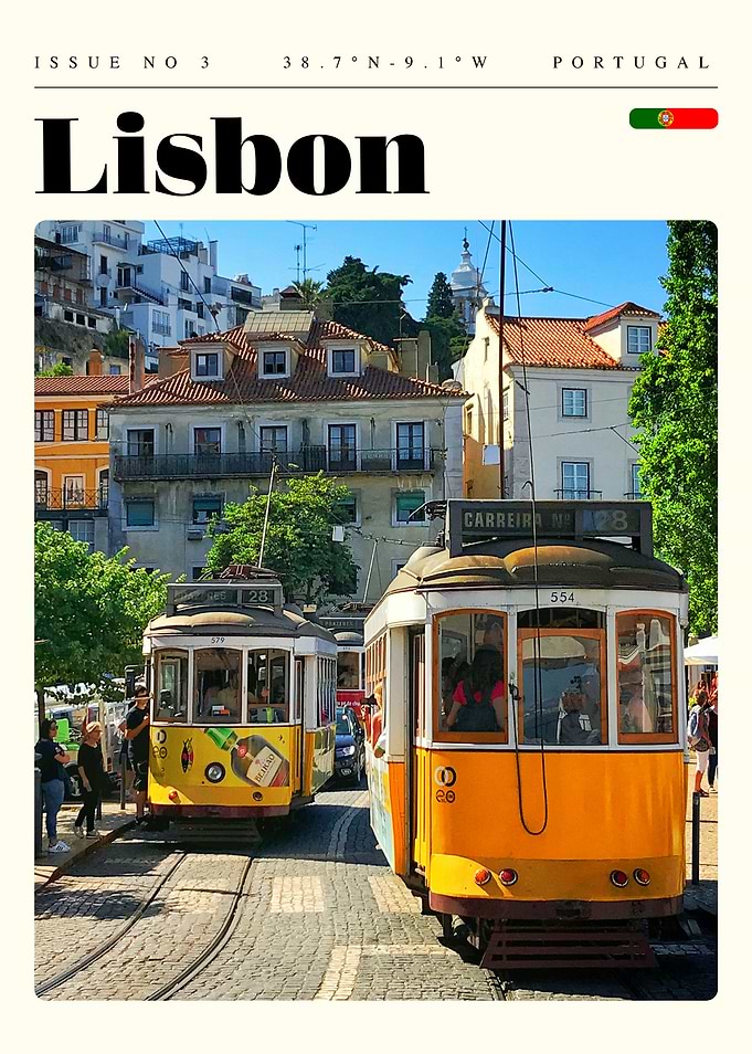 Lisbon Portugal Travel Art Poster