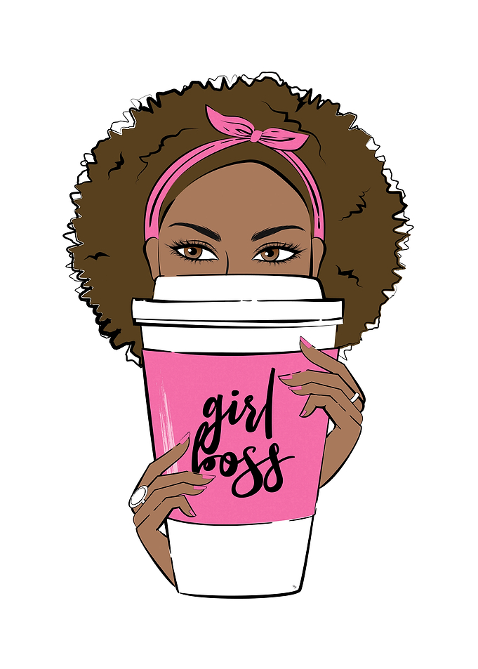 Girl Boss Coffee Illustration
