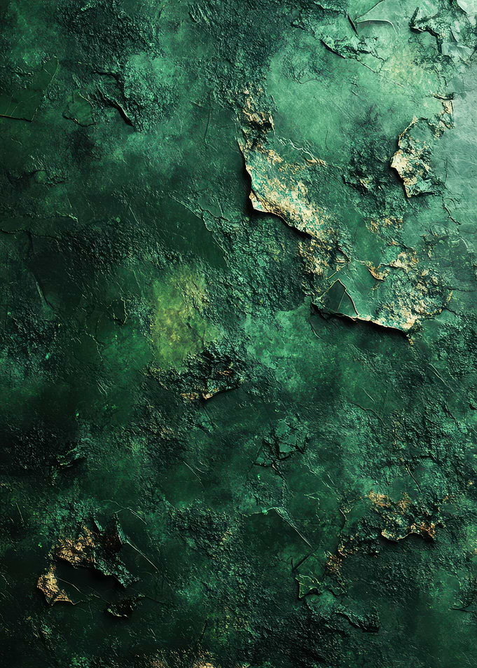 Textured Green Stone Surface