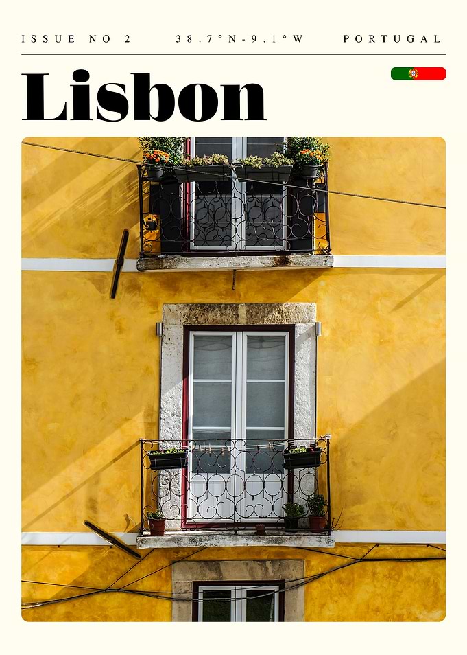 Lisbon Portugal Travel Art Poster