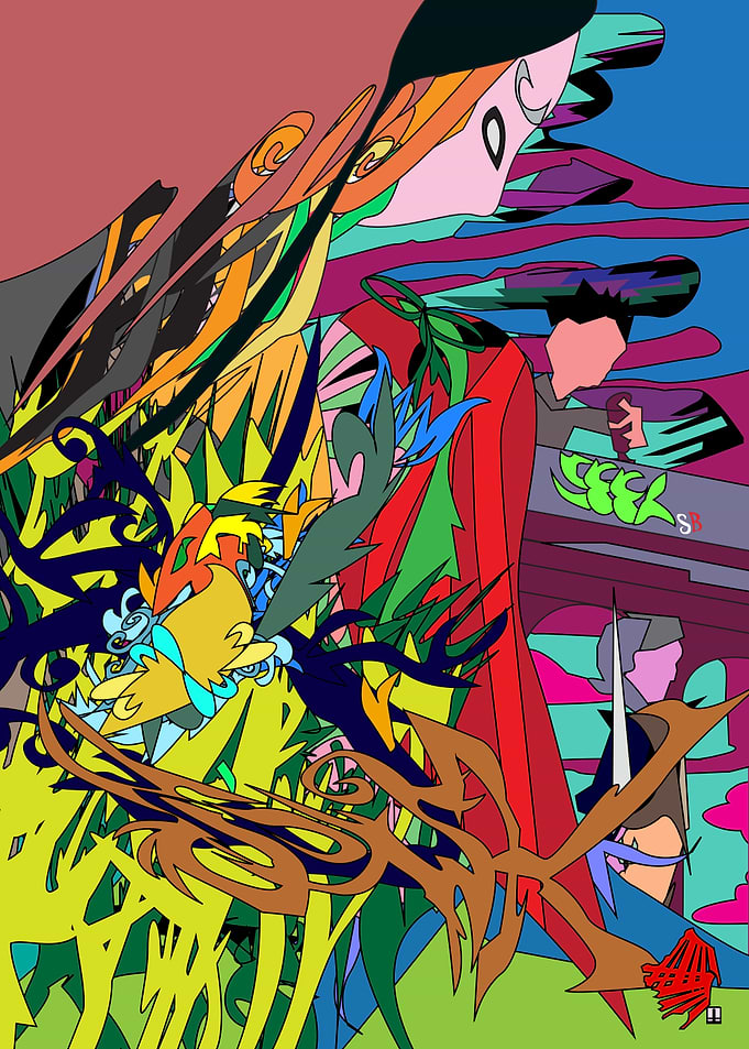 Abstract Colorful Composition
