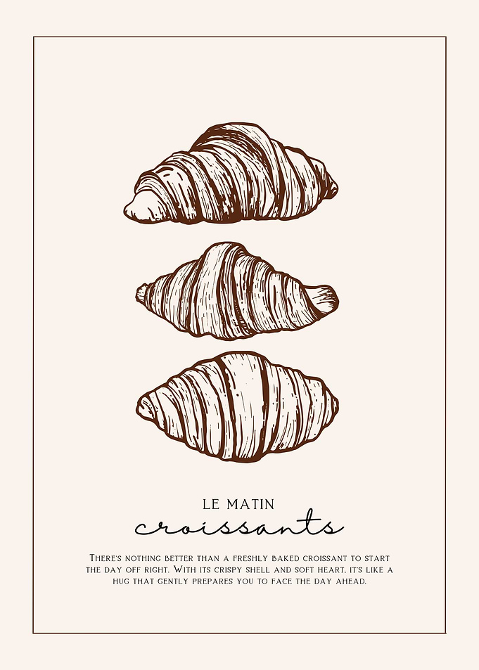 Le Matin Croissants Illustration