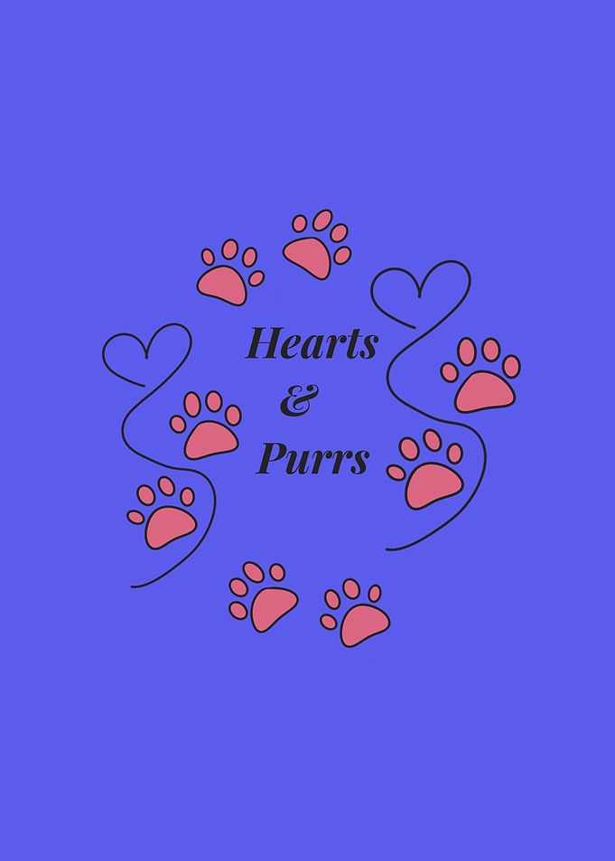 Hearts & Purrs Paw Print Design