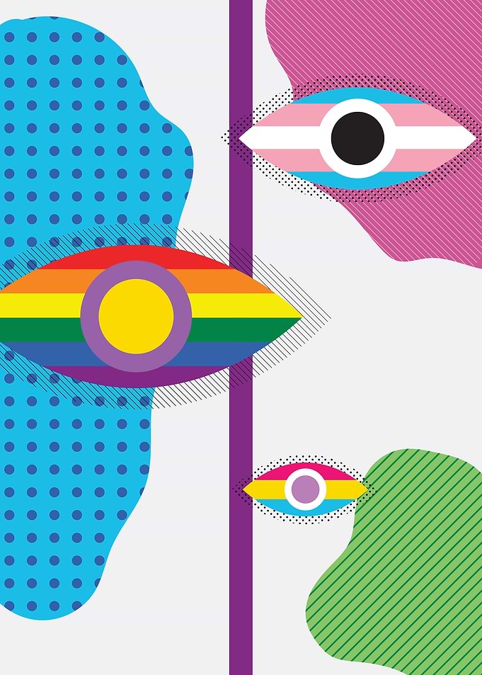 LGBTQ+ Pride Flags Eye Pop Art