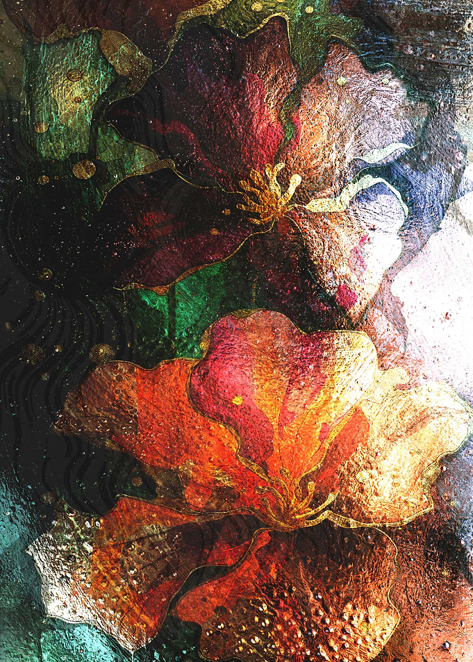 Abstract Floral Artwork Poster