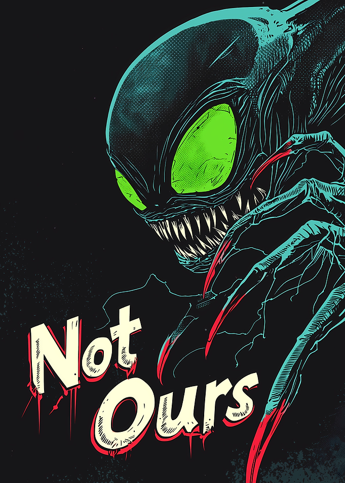 Not Ours: Alien Horror Comic Poster