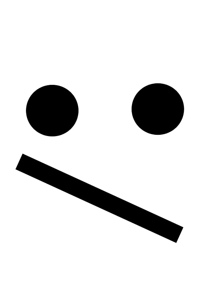Minimalist Slanted Face