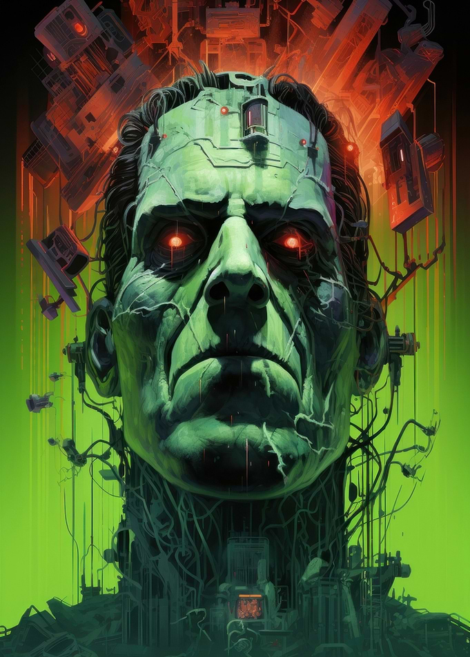 Cyberpunk Frankenstein Portrait