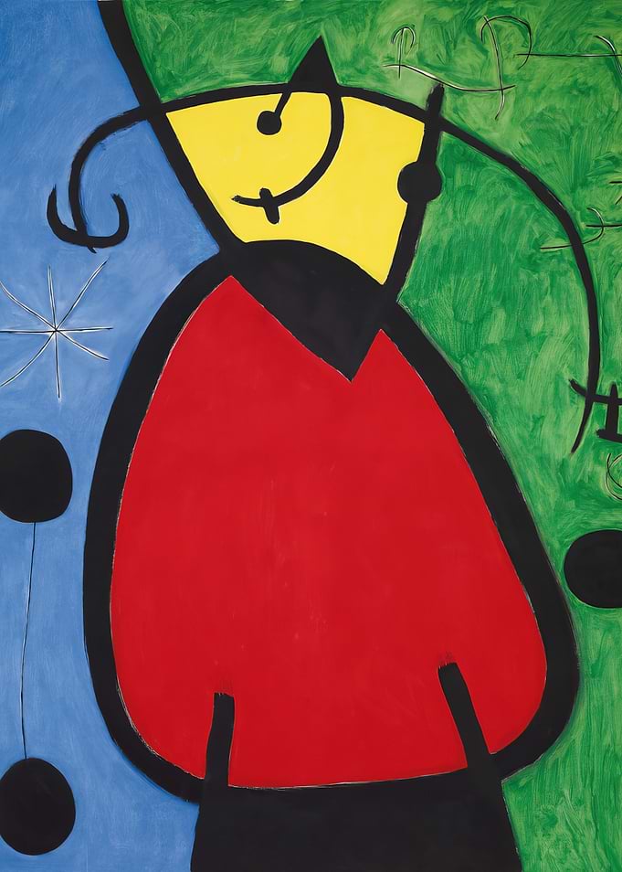 Abstract Figure with Star and Circles
