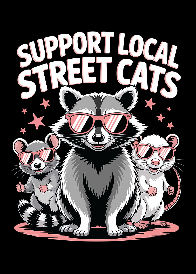 Support Local Street Cats Cartoon