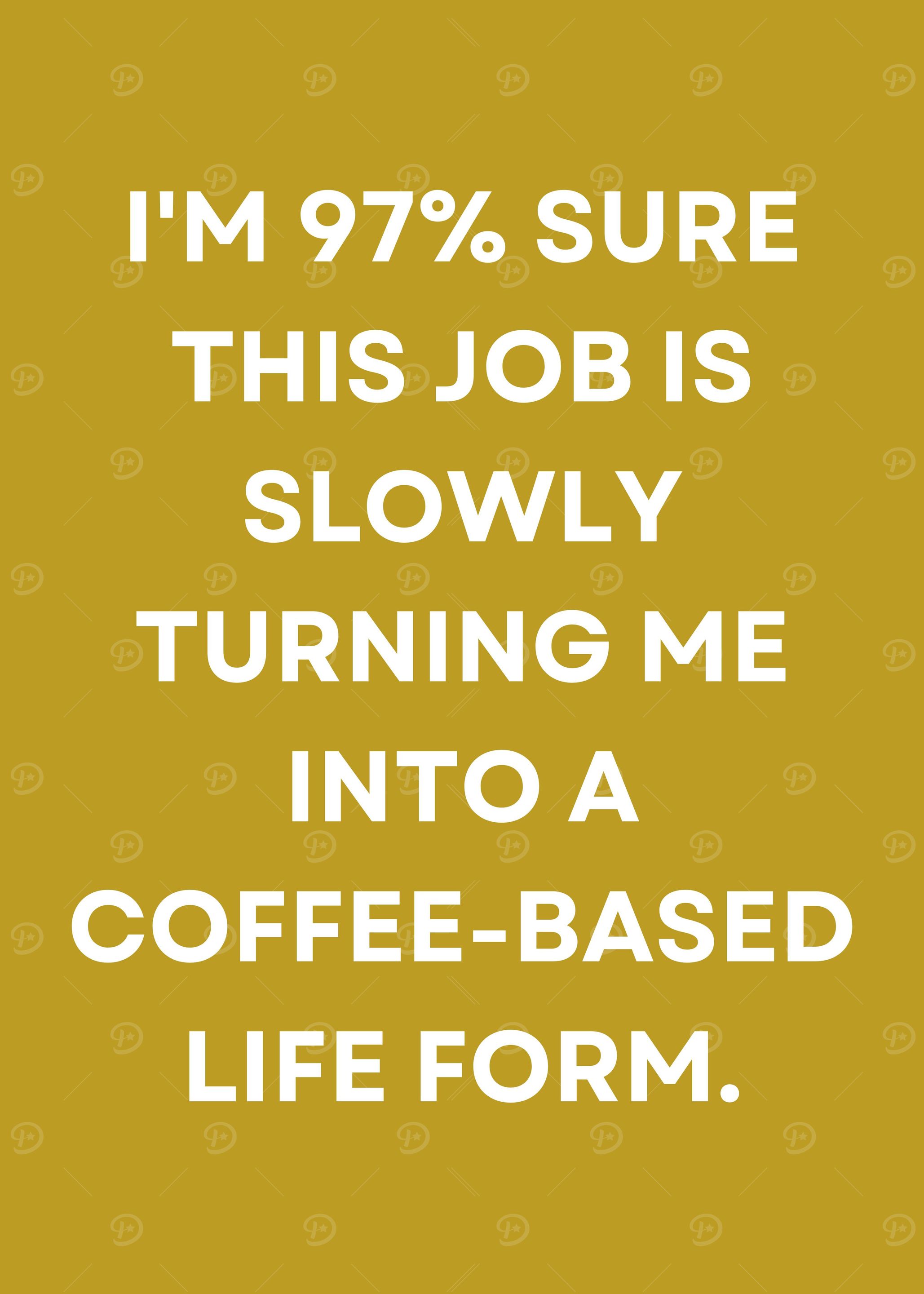Coffee-Based Life Form Text Art