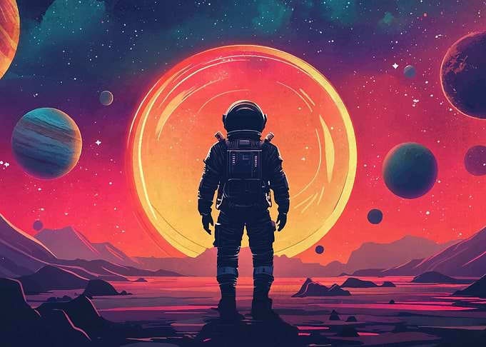 Astronaut Exoplanet Giant