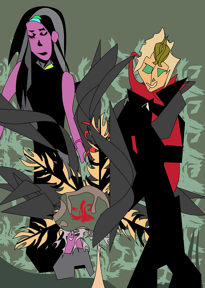 Stylized Characters in a Forest Setting