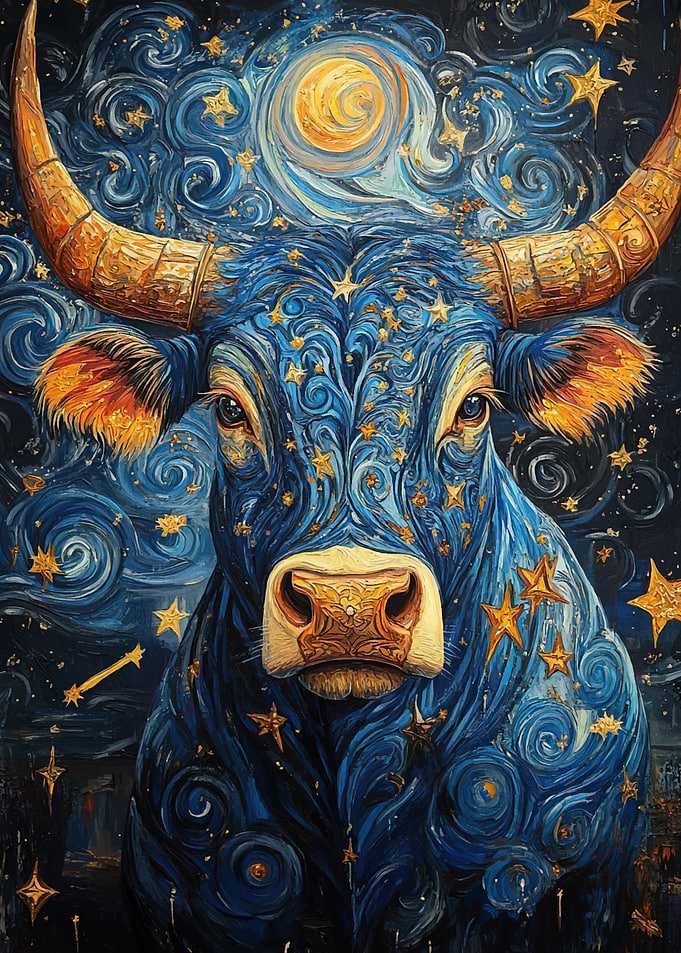 Starry Taurus Zodiac Sign