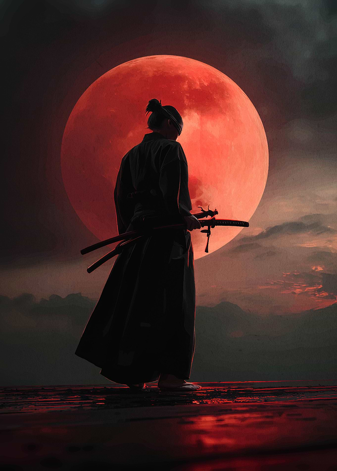 Samurai under the Blood Moon