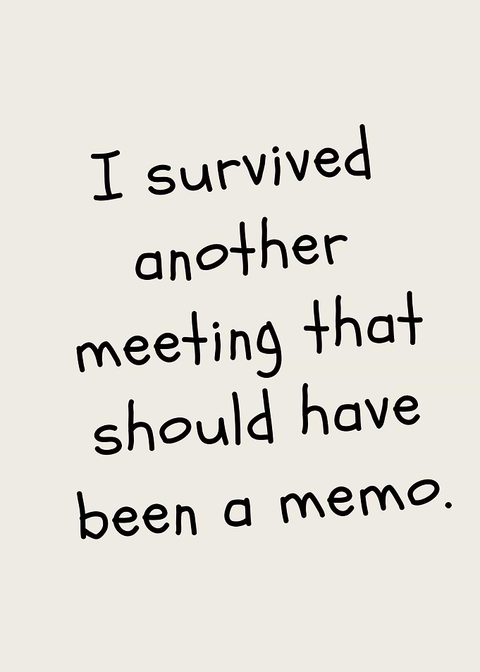 Meeting Survival Text Art