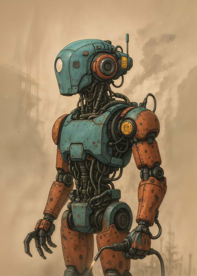 Vintage Robot Illustration